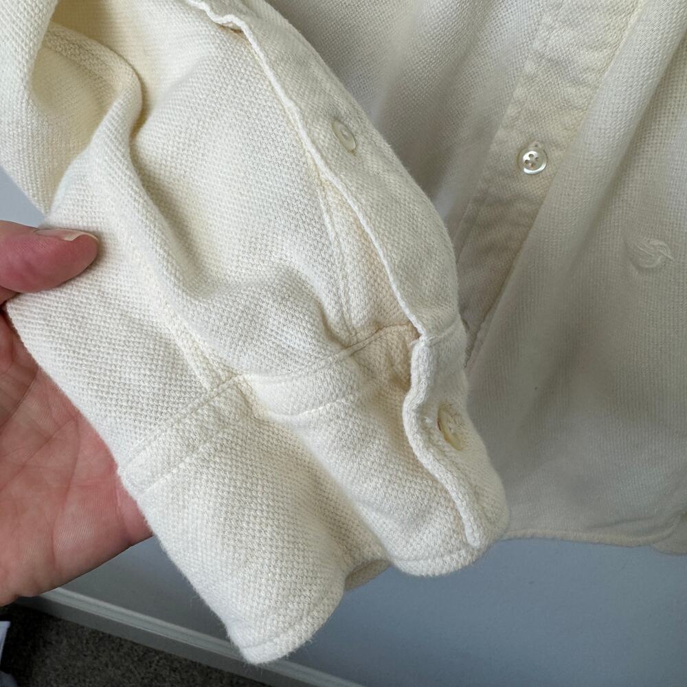 Billy Reid Men's Long Sleeve Yellowhammer Cotton & Linen Knit Button Up Shirt XL - Picture 7 of 9